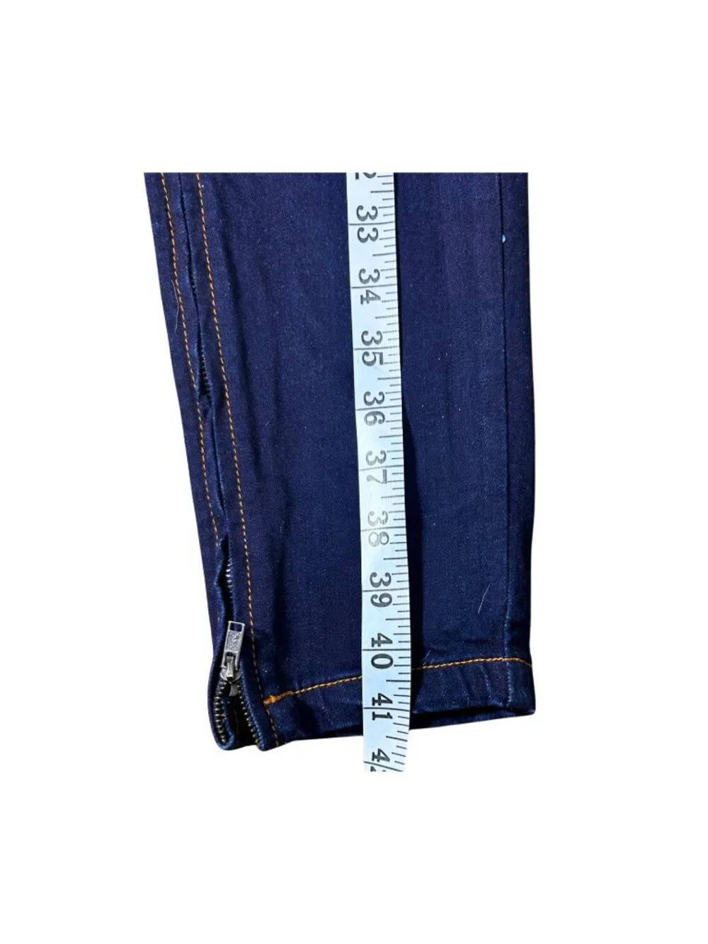 Hyper Denim Raw Indigo Stack Zipper Jeans Men's 34